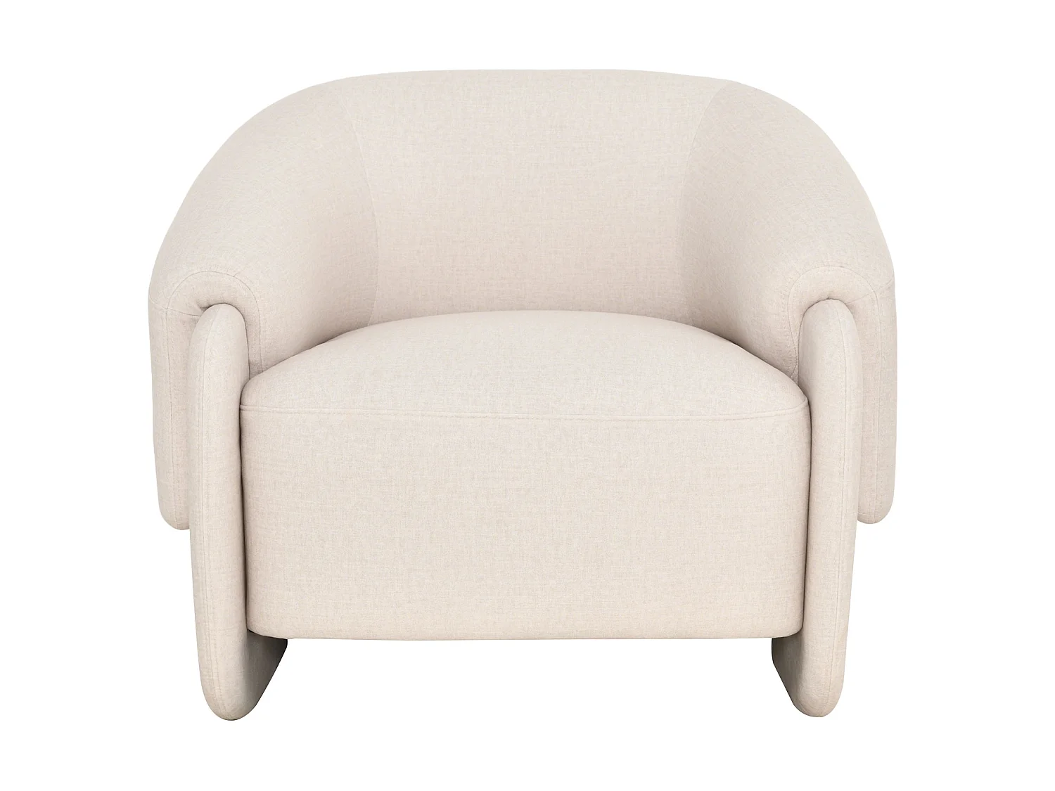 Fauteuil relax en velours facile d'entretien – Crème – BALISTY