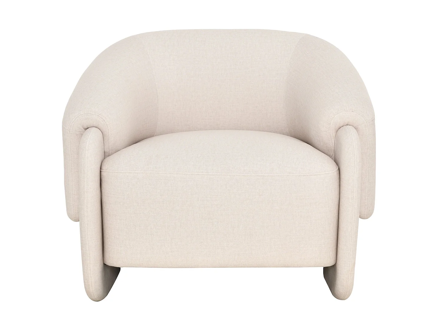 Fauteuil relax en velours facile d'entretien – Crème – BALISTY
