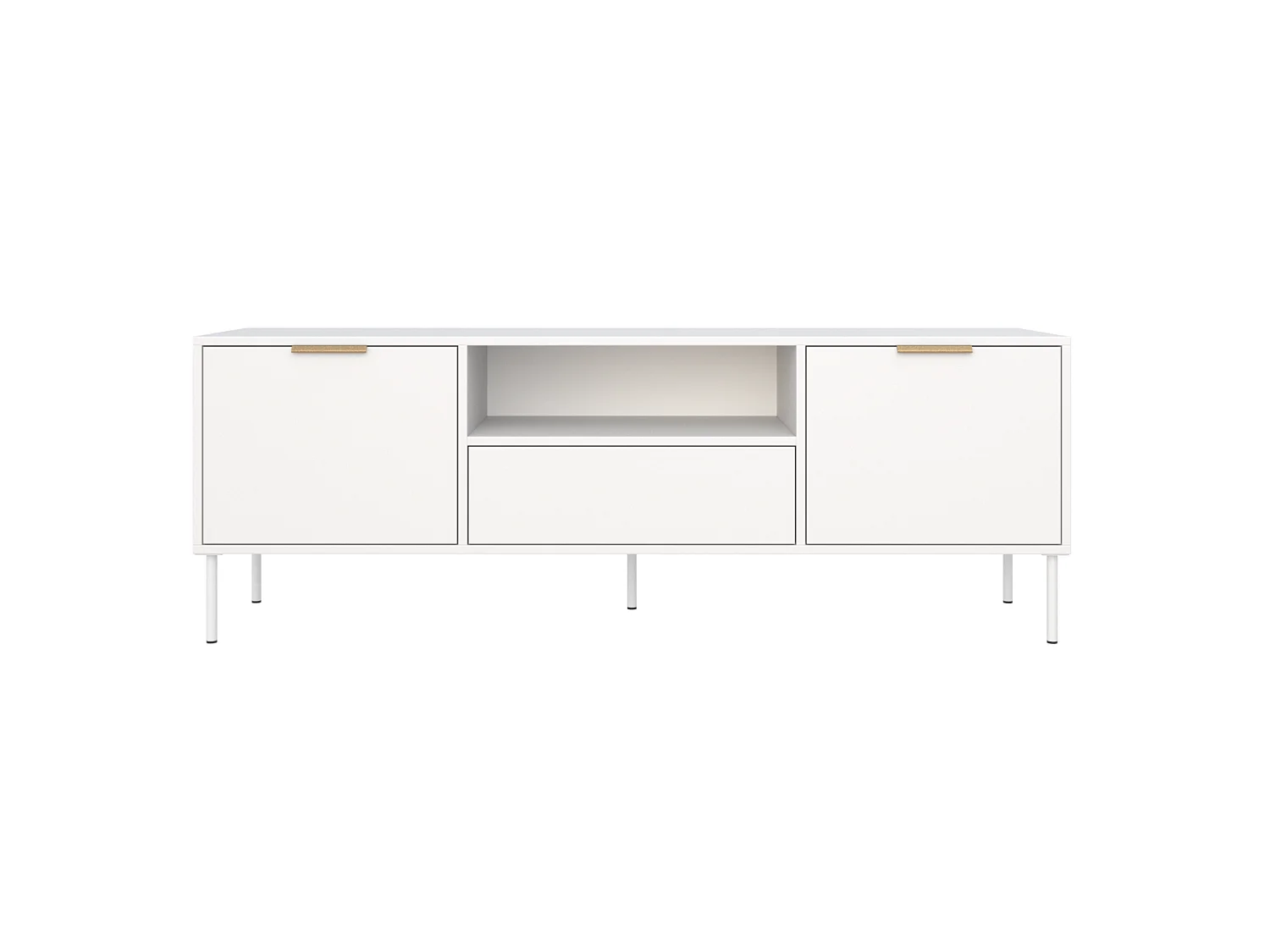 TV-Lowboard 2-türig mit Schublade & Fach - Weiß - 160 cm - VENA