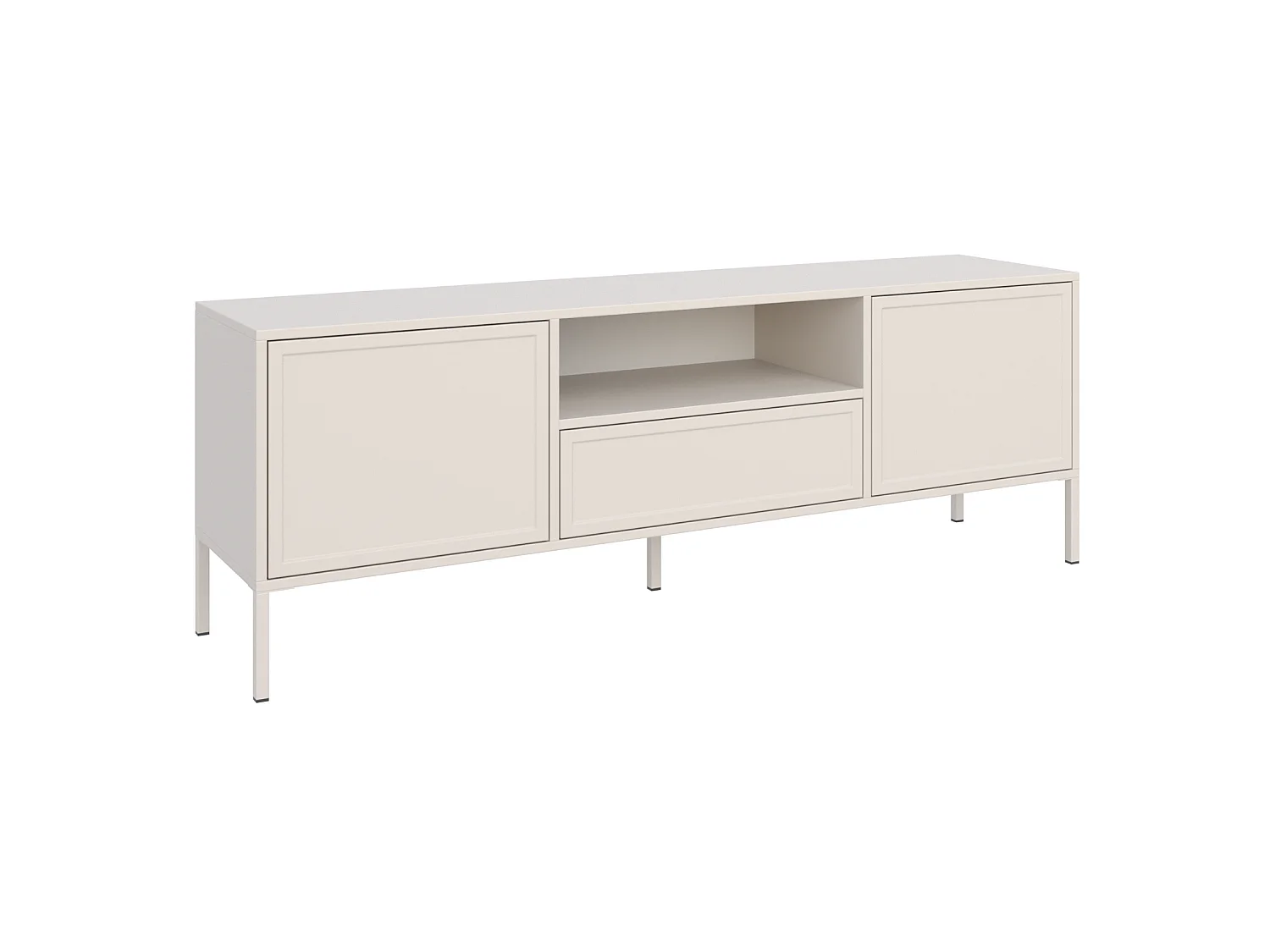Meuble TV 2 portes avec tiroir et niche – Cachemire – 160 cm - VELVETO