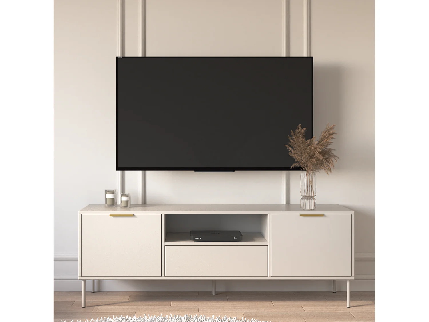 TV-Lowboard 2-türig mit Schublade & Fach - Kaschmir - 160 cm - VENA