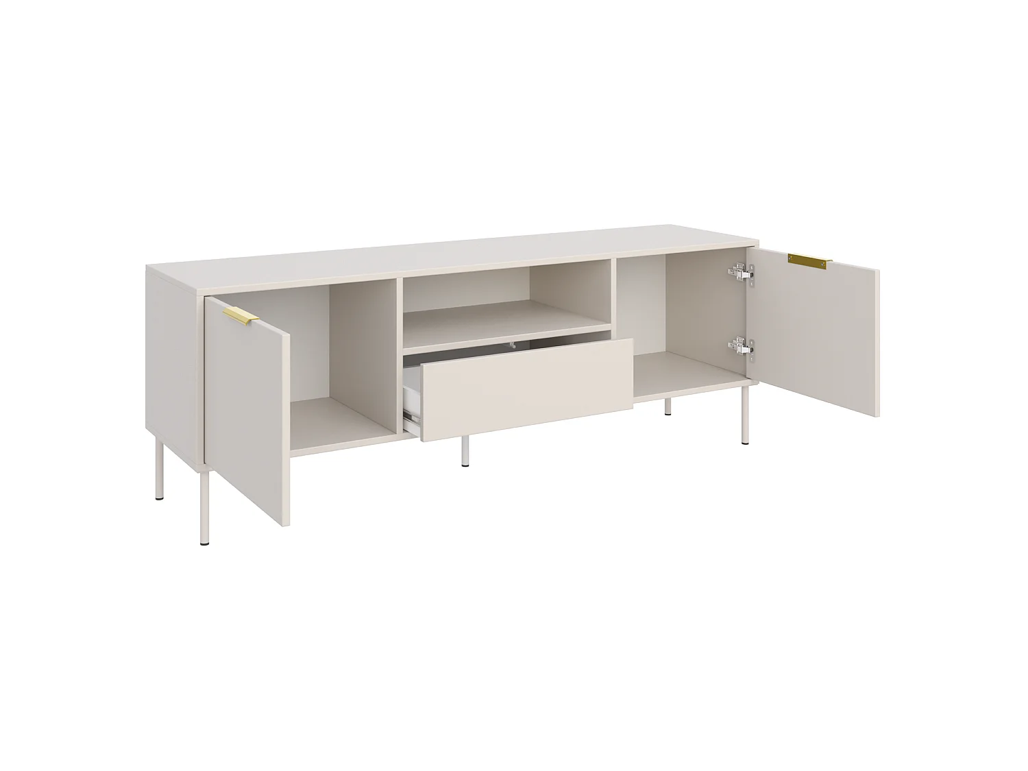 TV-Lowboard 2-türig mit Schublade & Fach - Kaschmir - 160 cm - VENA