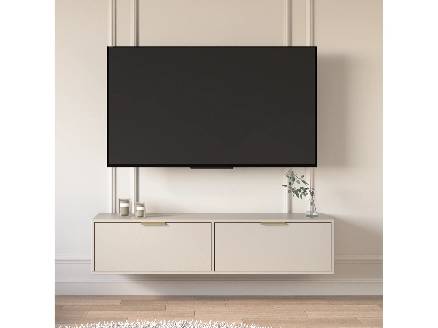 TV-Hängeboard 2-türig - Kaschmir - 140 cm - VENA
