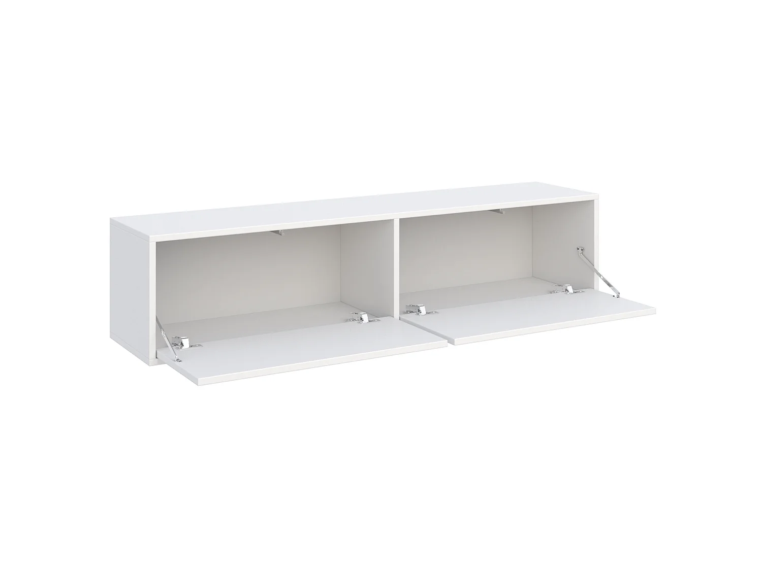 Meuble TV 2 portes suspendu – Blanc– 140 cm - VELVETO
