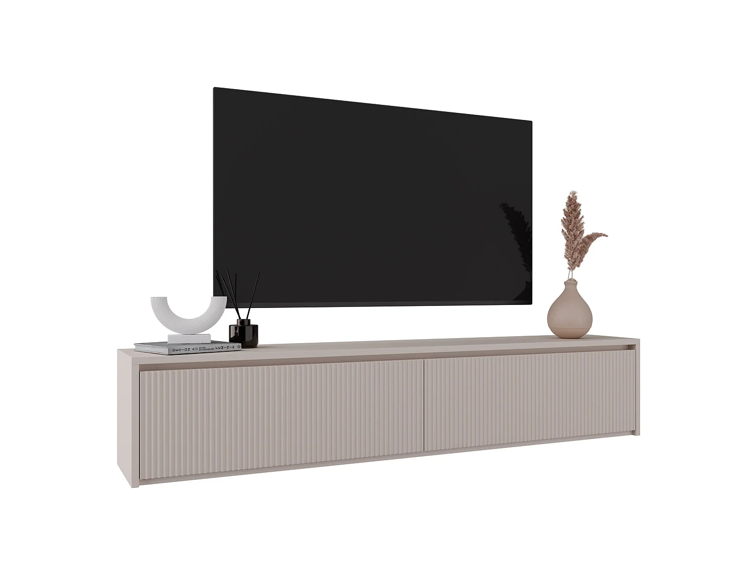 TV-Lowboard 2-türig - Kaschmirgrau- 180 cm - VEMMI