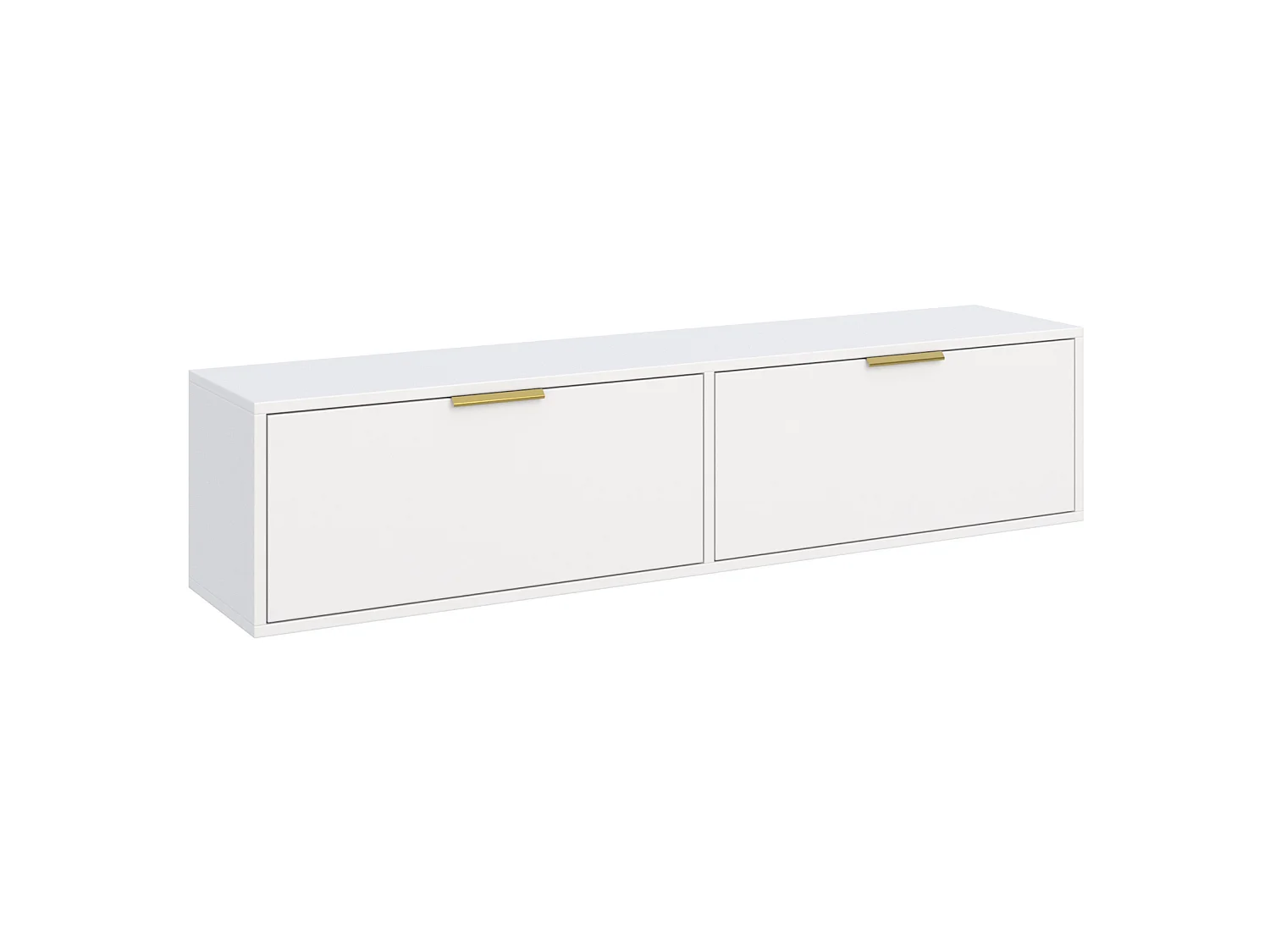 TV-Hängeboard 2-türig - Weiß - 140 cm - VENA