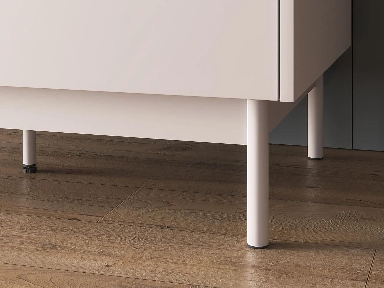 Kledingkast 4-deurs – Kasjmier grijs/eikenlook – 92 cm – DUNEA