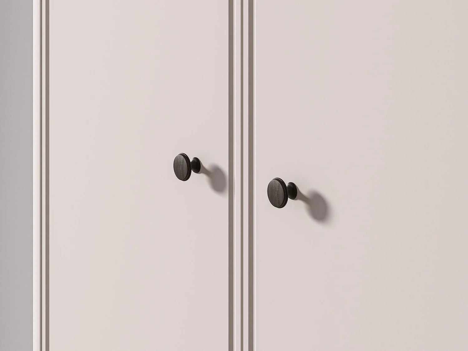 Kleiderschrank 2-türig – Kleiderstange & Fächer – Kaschmir/Eicheoptik – 92 cm – VILAVIO