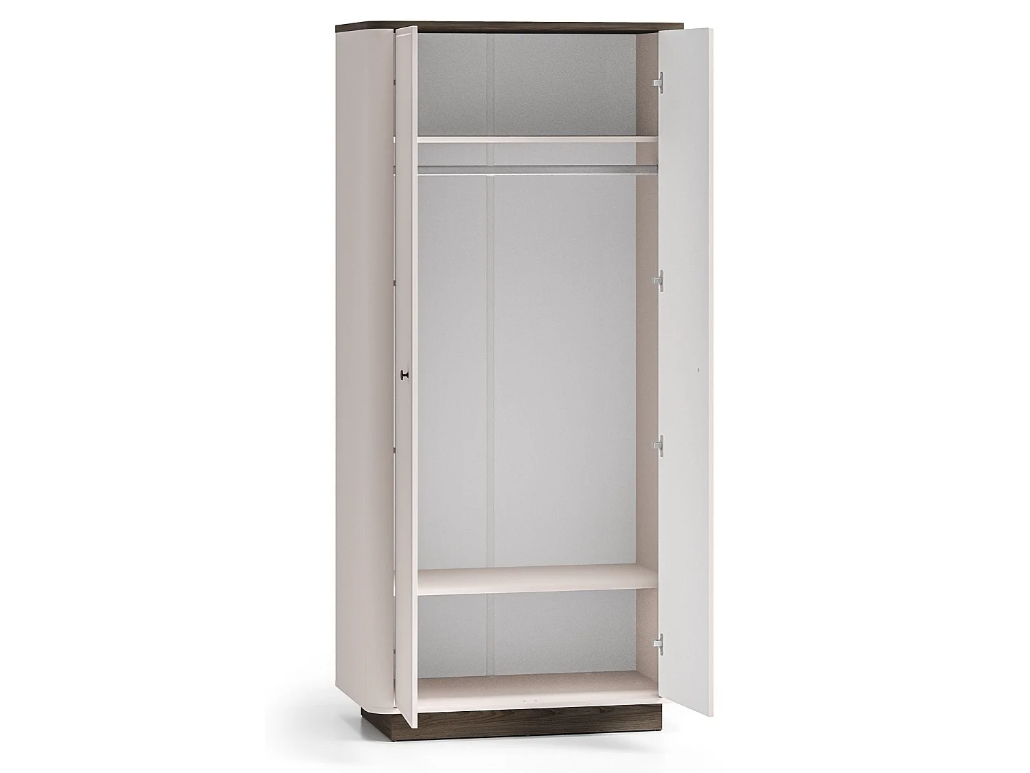 Kledingkast 2-deurs – roede & planken – Kasjmier/eikenlook – 92 cm – VILAVIO