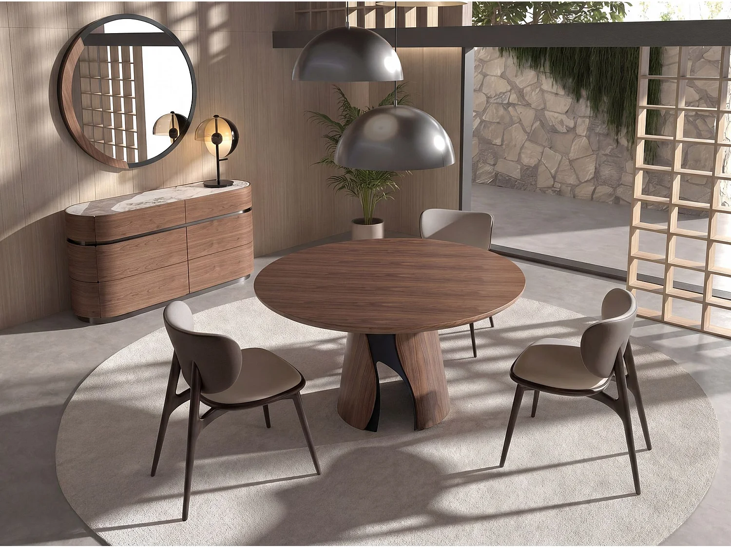 Lampe de table en verre fumé ambre et acier noir et blanc avec base en acier noir 8112 ANGEL CERDA
