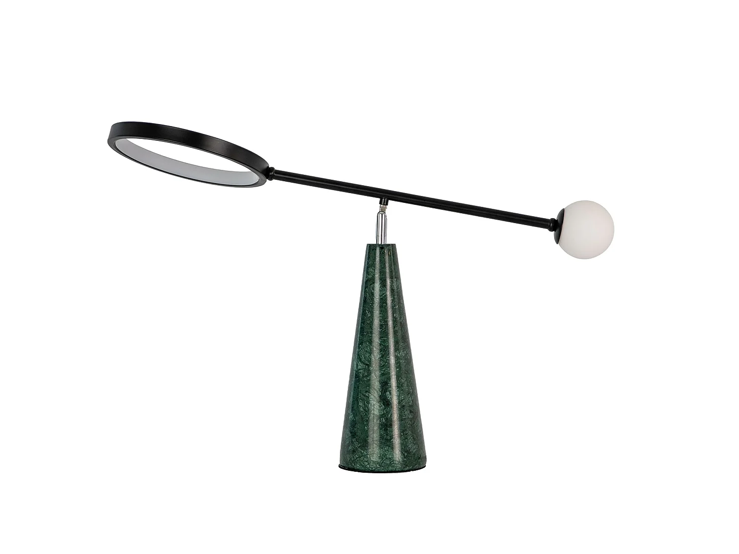 Lampe de table en acier noir et marbre céramique 8093 ANGEL CERDA