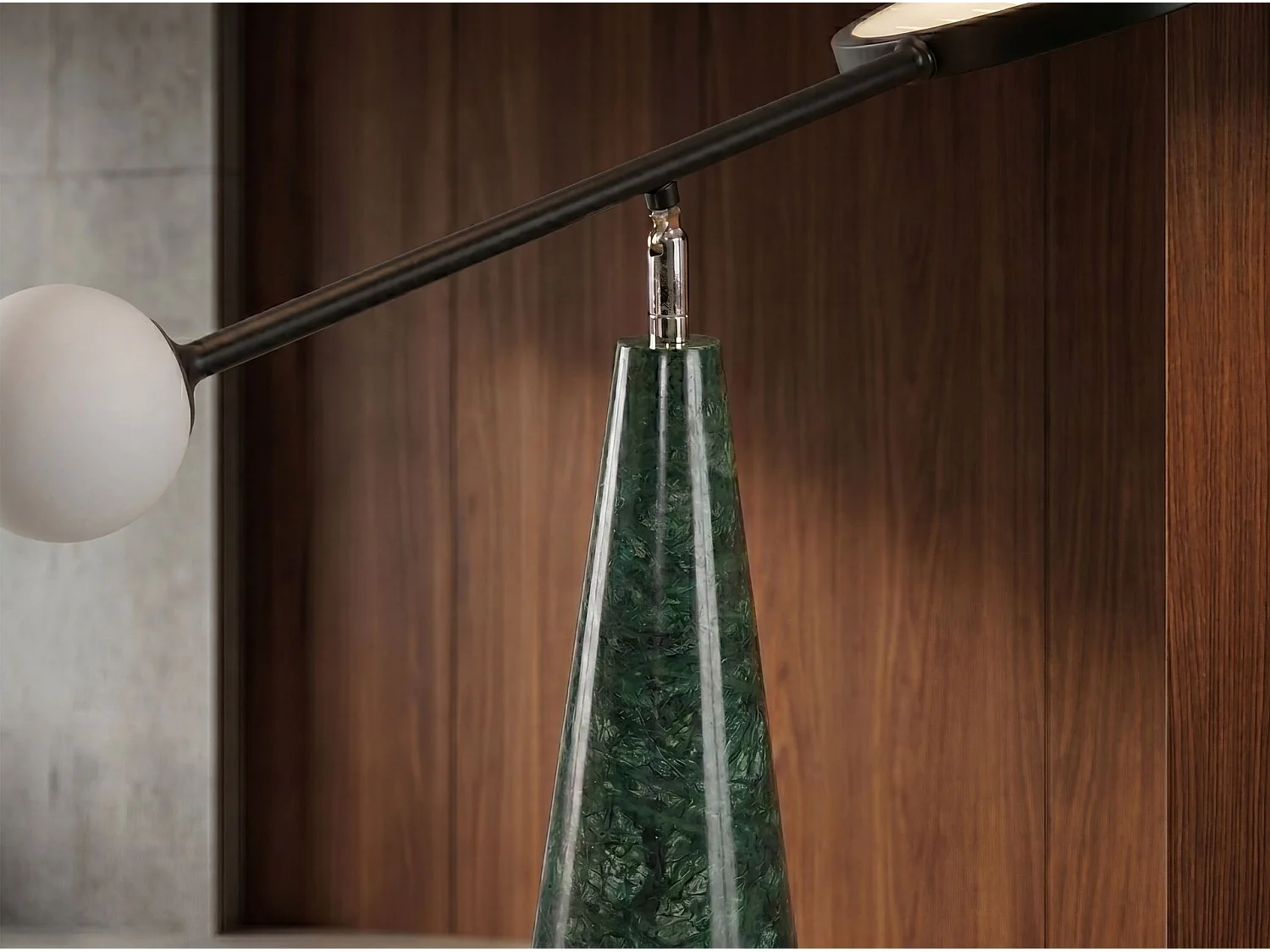 Lampe de table en acier noir et marbre céramique 8093 ANGEL CERDA