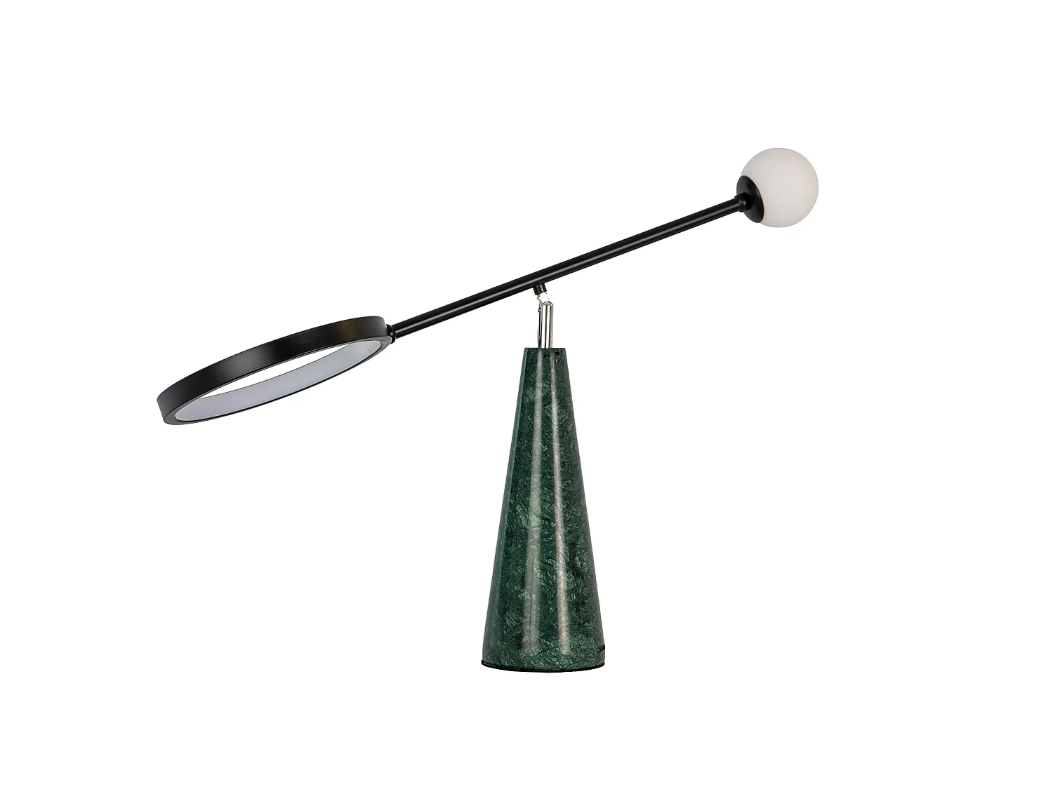 Lampe de table en acier noir et marbre céramique 8093 ANGEL CERDA