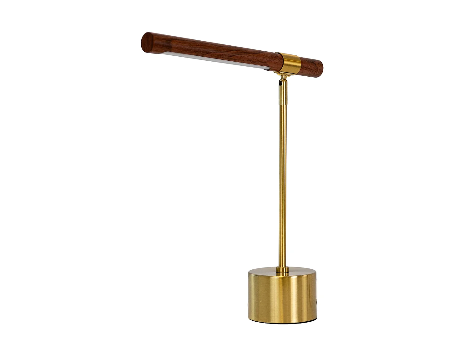 Lampe de table en acier effet noyer et acier poli doré 8122 ANGEL CERDA