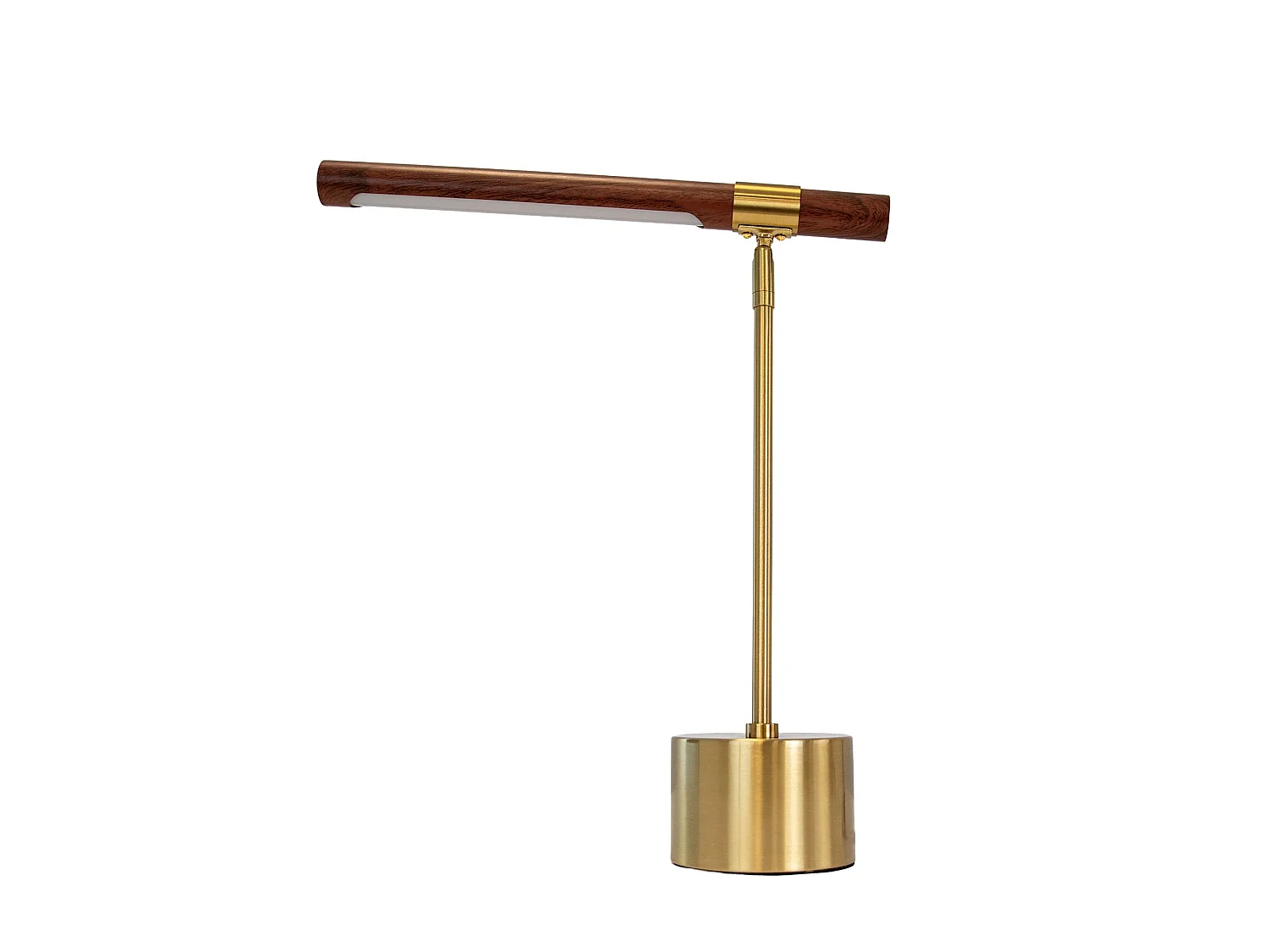 Lampe de table en acier effet noyer et acier poli doré 8122 ANGEL CERDA