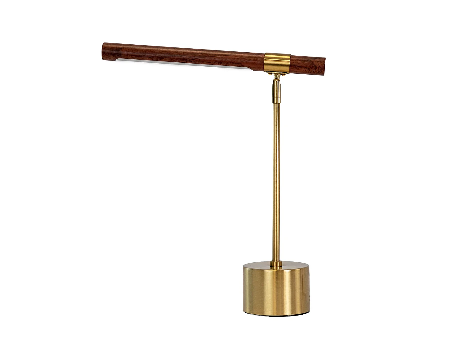 Lampe de table en acier effet noyer et acier poli doré 8122 ANGEL CERDA
