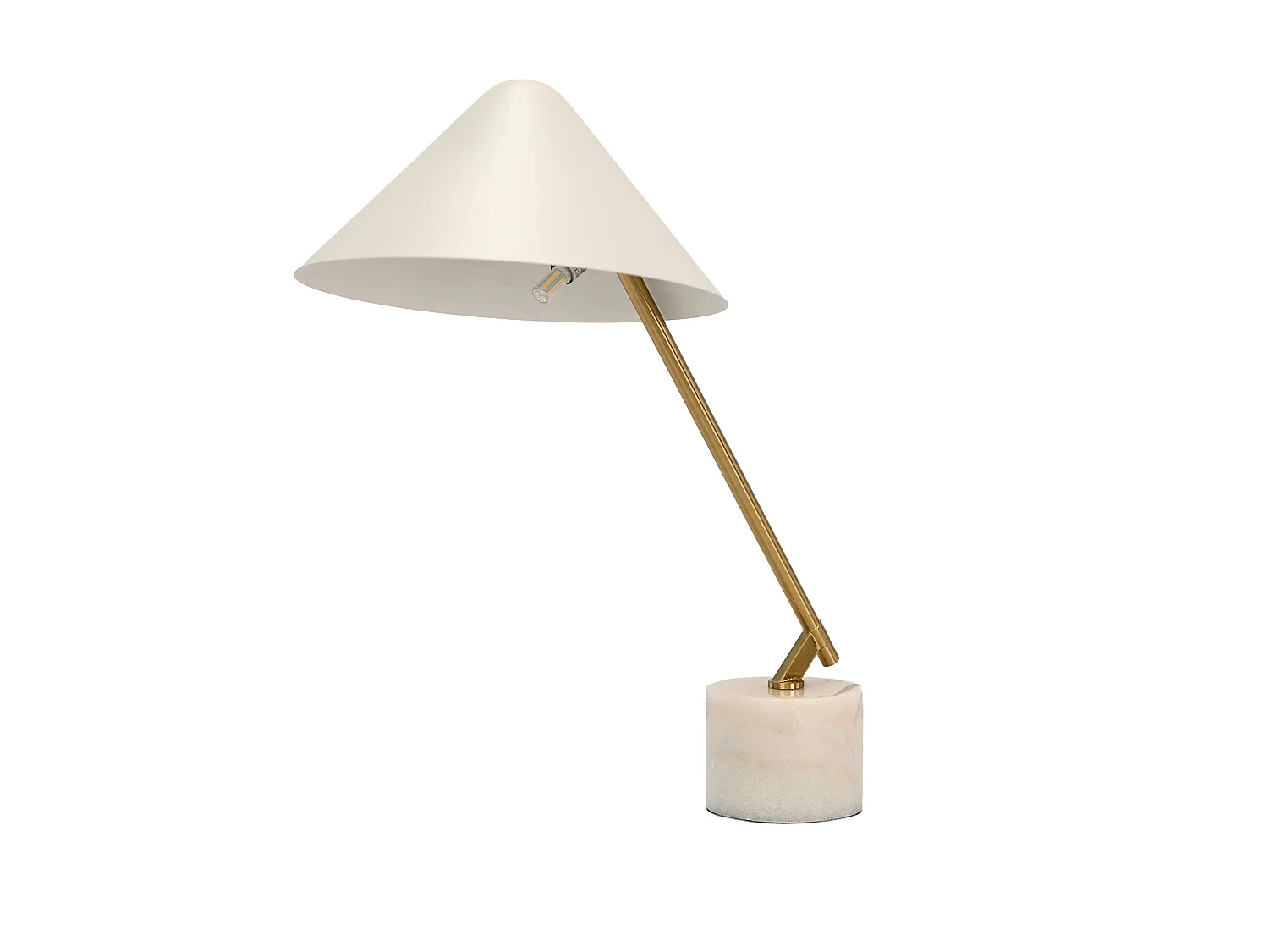 Lampe de table en acier blanc et acier poli doré avec base en marbre céramique 8119 ANGEL CERDA