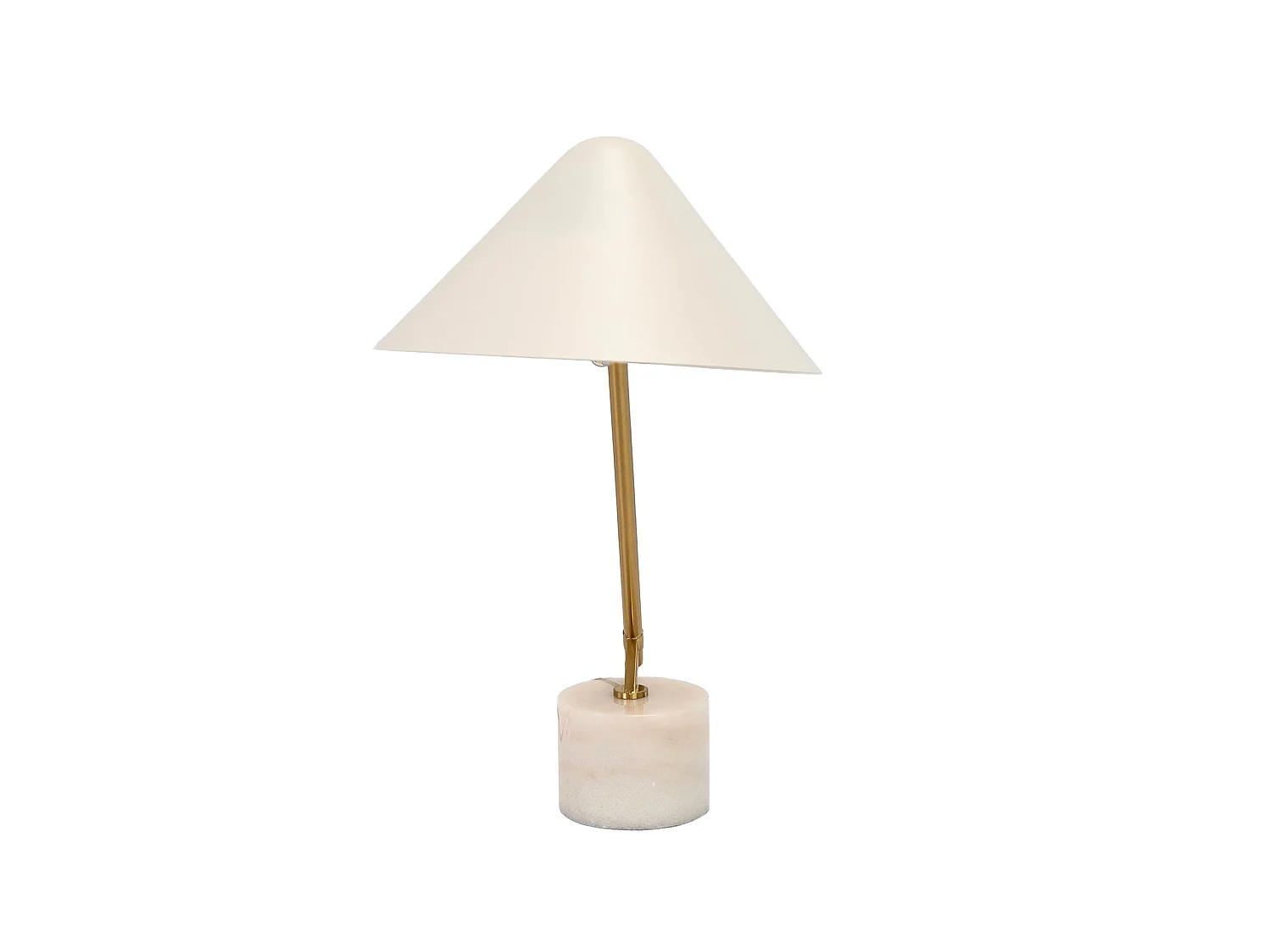Lampe de table en acier blanc et acier poli doré avec base en marbre céramique 8119 ANGEL CERDA
