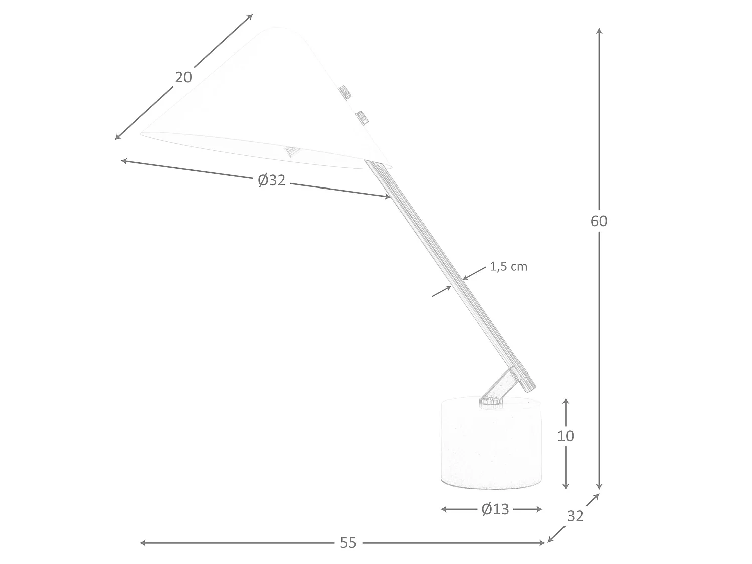 Lampe de table en acier blanc et acier poli doré avec base en marbre céramique 8119 ANGEL CERDA