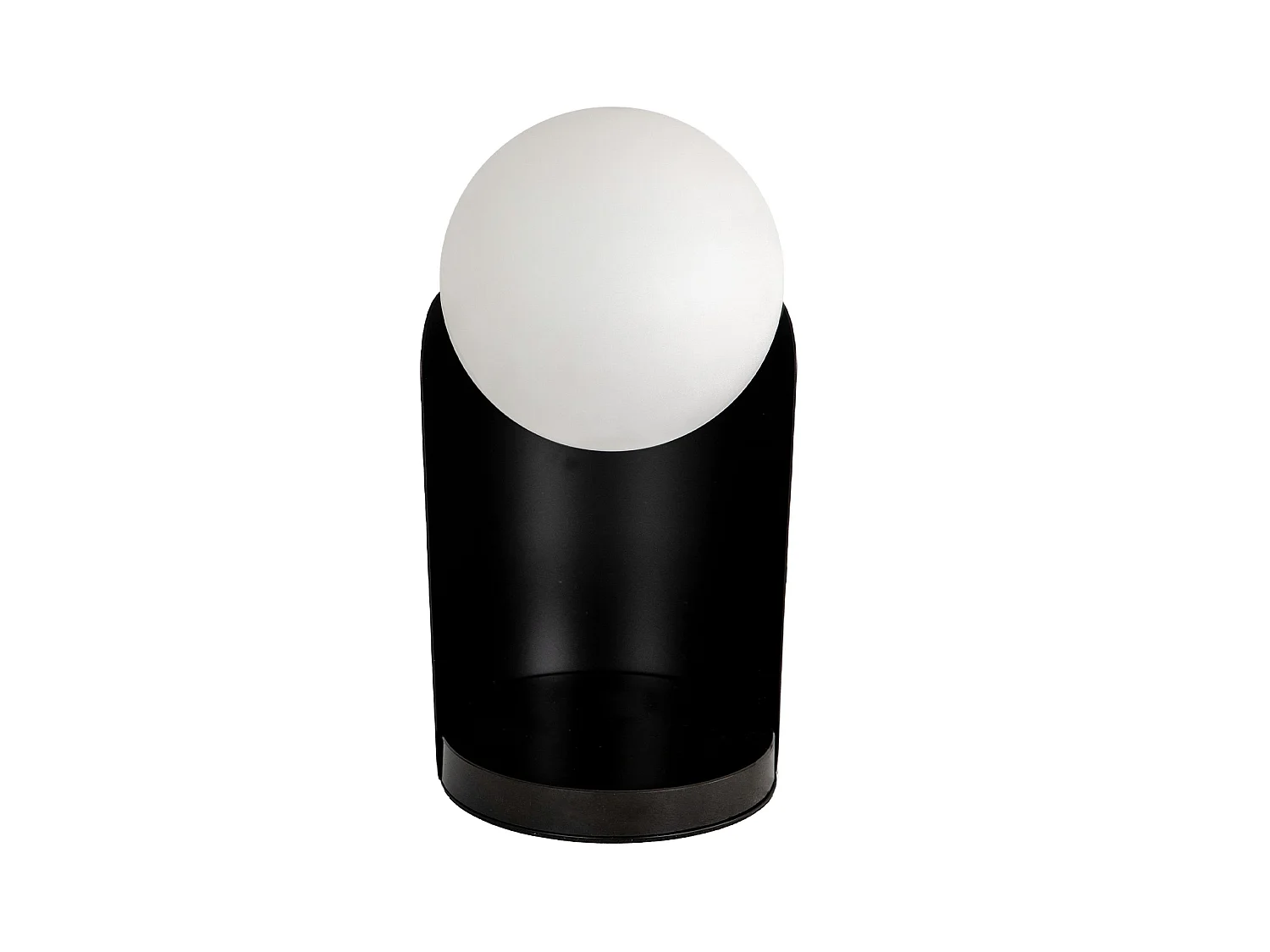 Lampe de table en verre blanc et acier noir 8091 ANGEL CERDA