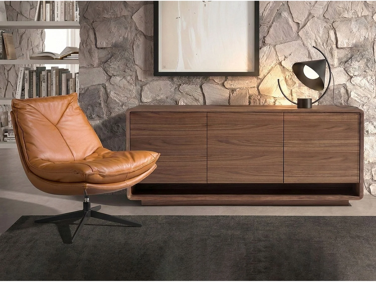 Lampe de table en acier noir 8117 THE LUMINE