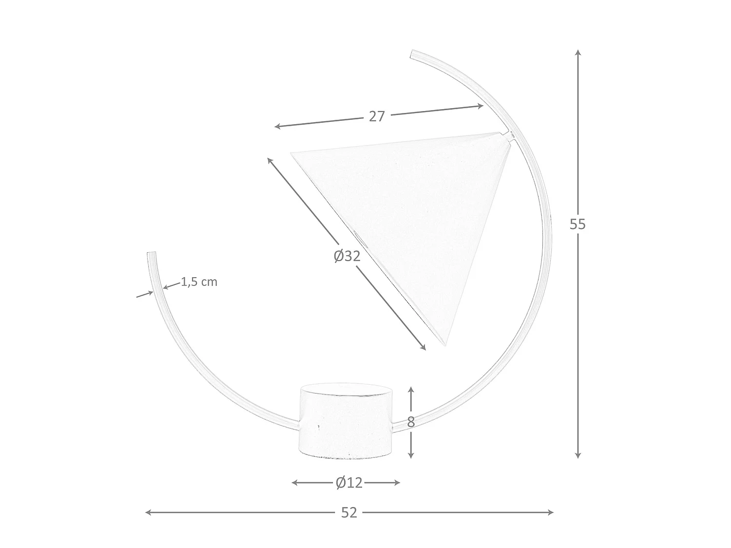 Lampe de table en acier noir 8117 THE LUMINE