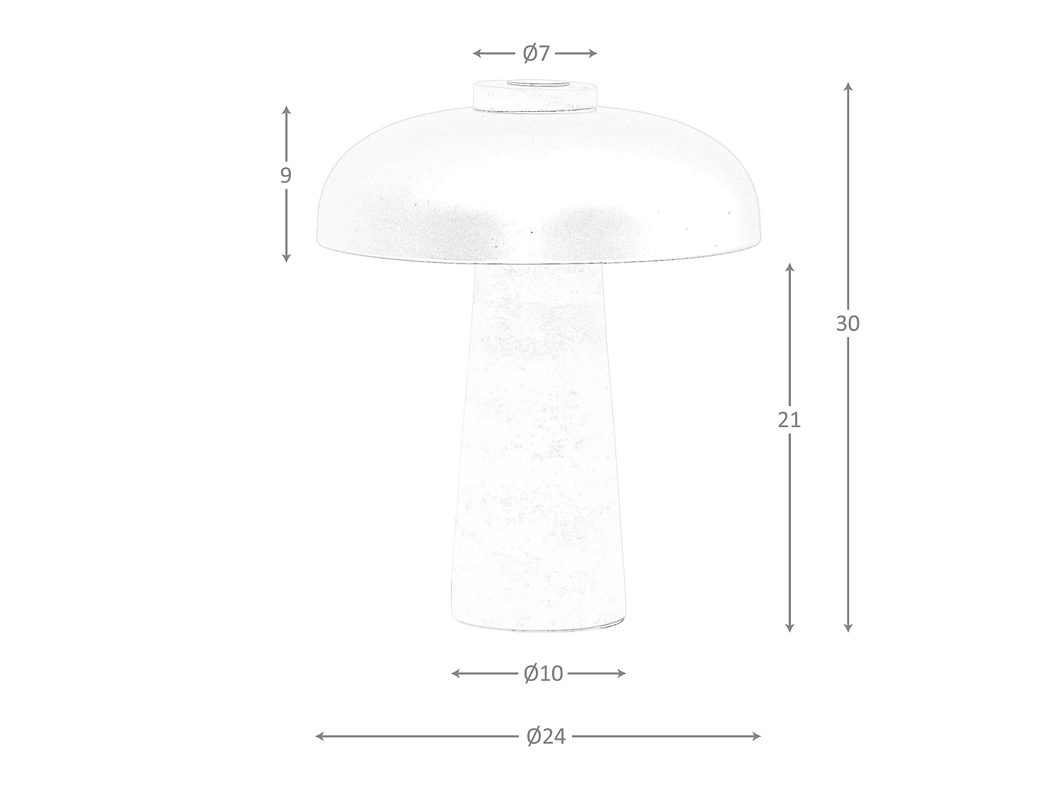 Lampe de table en acier noir et marbre céramique 8088 THE LUMINE