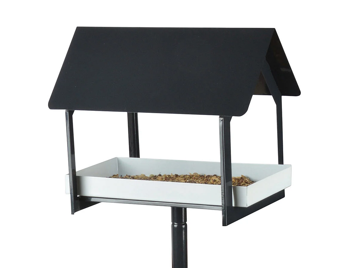 Mangeoire oiseaux acier sur pique anthracite - Esschert Design