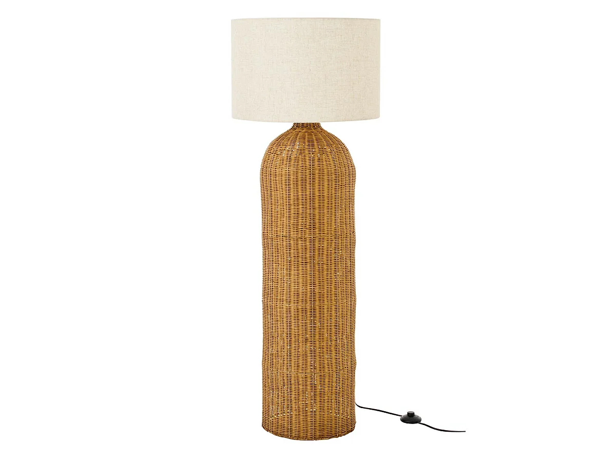 Lampadaire en Rotin "Tanisha" 128cm Naturel