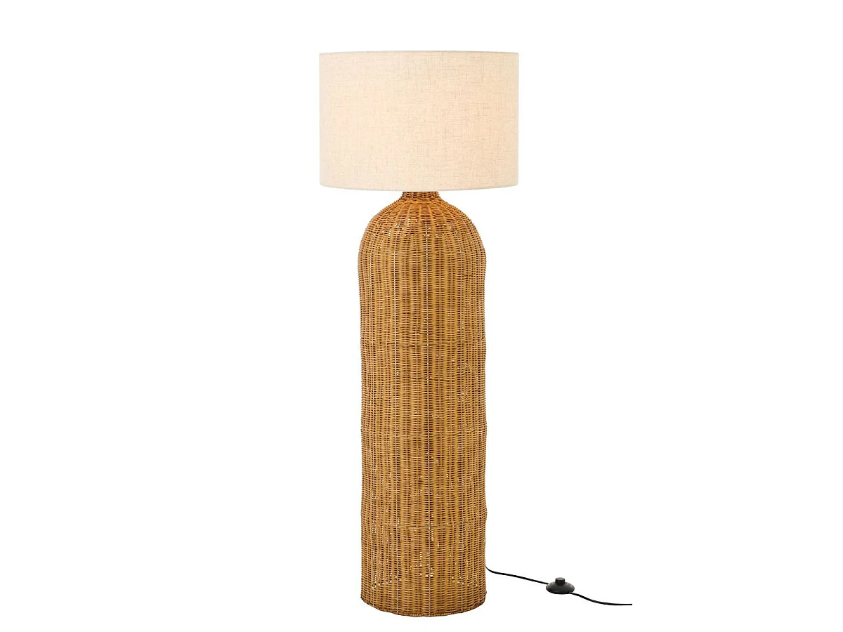 Lampadaire en Rotin "Tanisha" 128cm Naturel