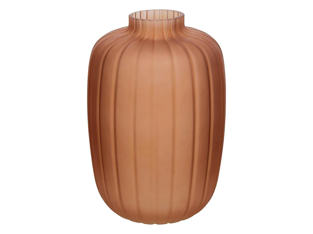 Vase en Verre Fumé "Tigy" 30cm Ambre