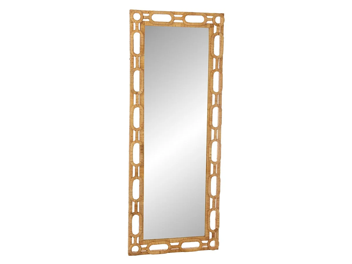 Miroir Mural en Rotin "Ring" 172cm Naturel