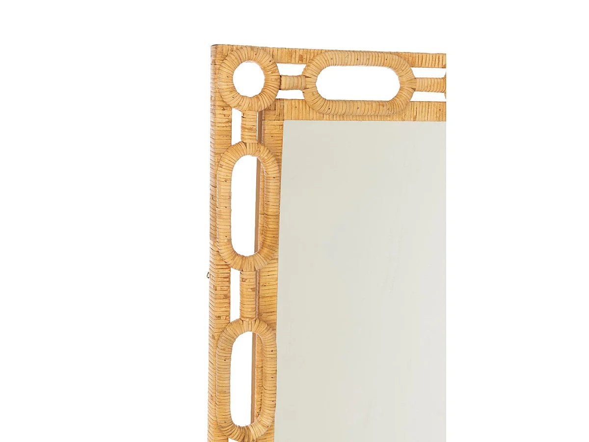 Miroir Mural en Rotin "Ring" 172cm Naturel