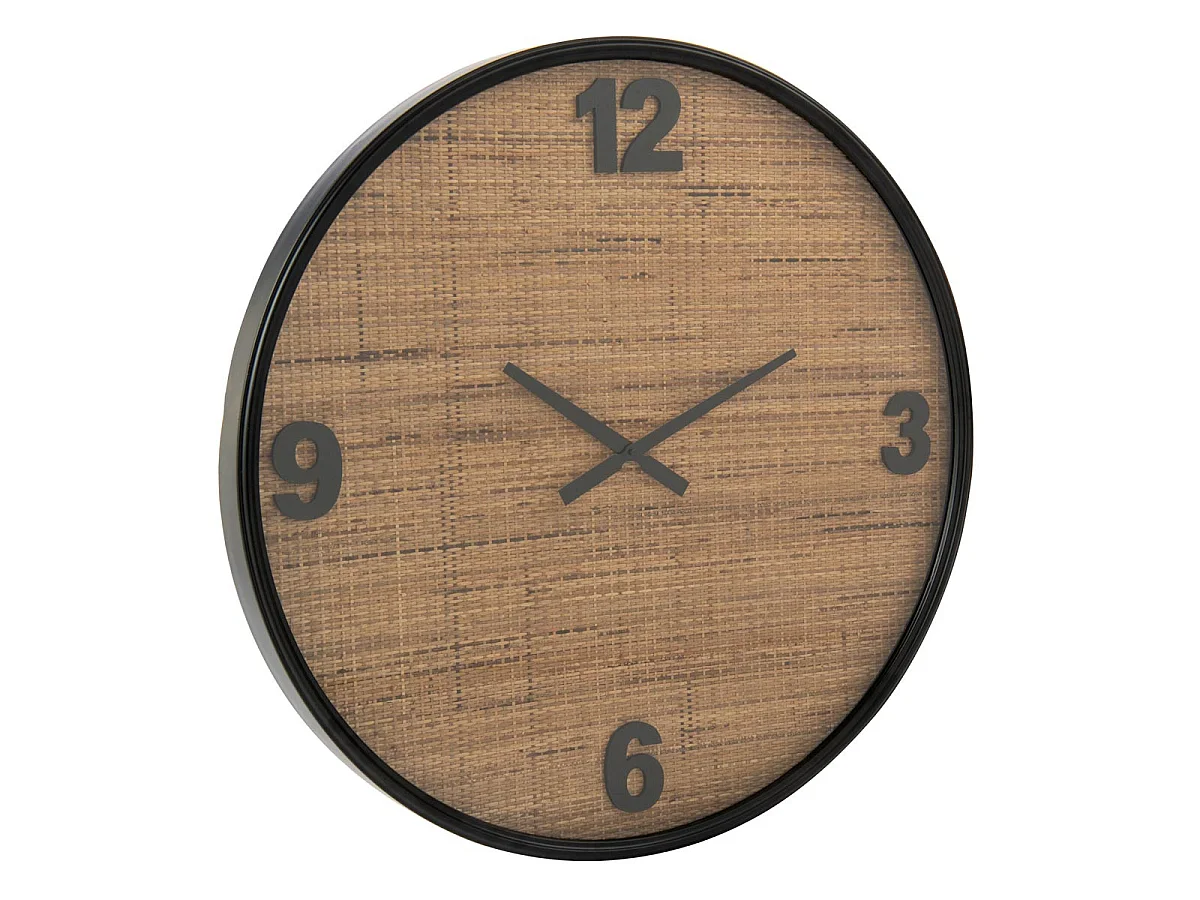Horloge Murale en Rotin "Automn" 80cm Marron