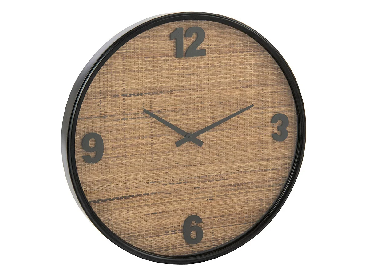 Horloge Murale en Rotin "Automn" 60cm Marron