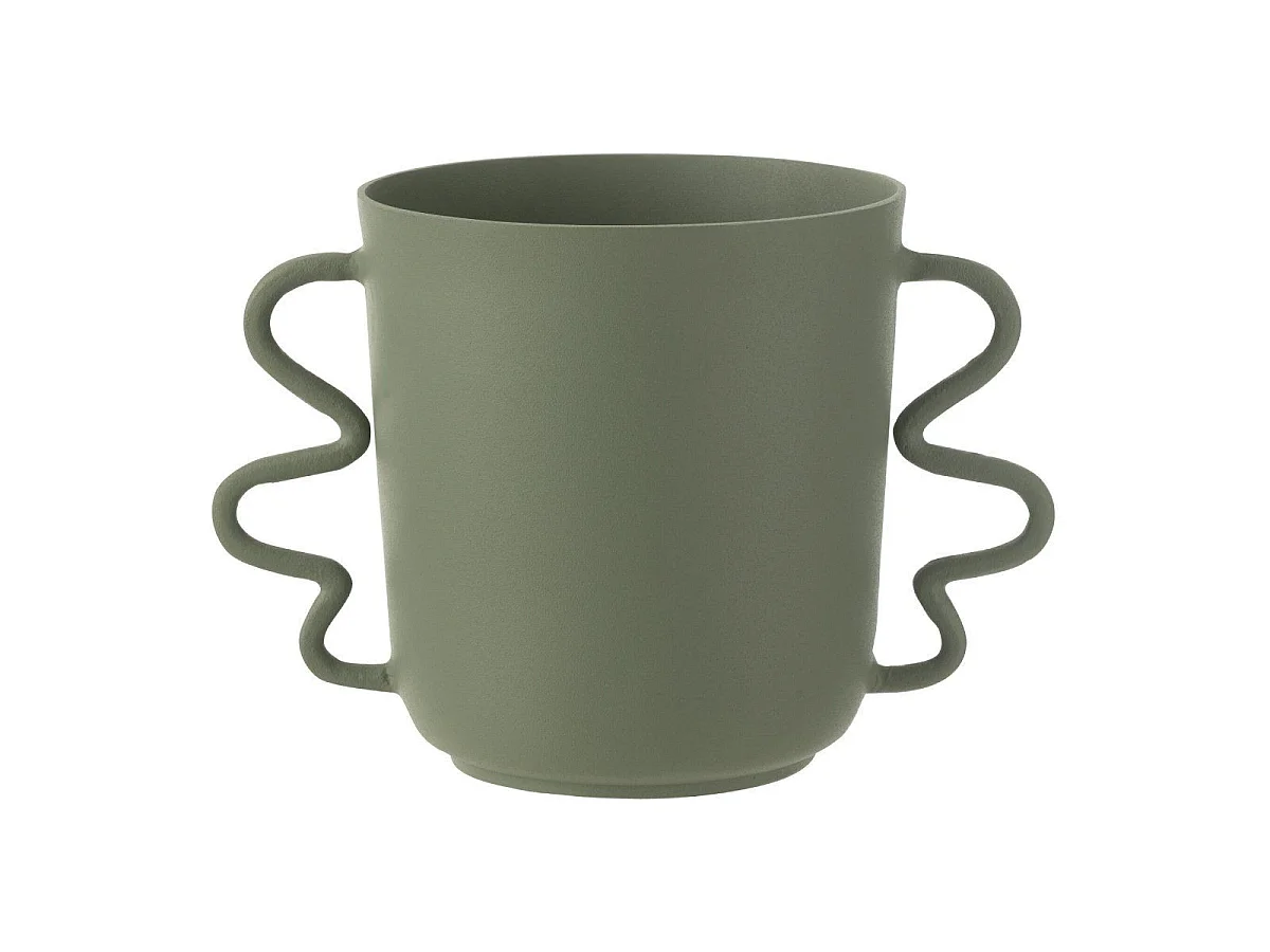 Vase Déco en Aluminium "Julien" 34cm Vert