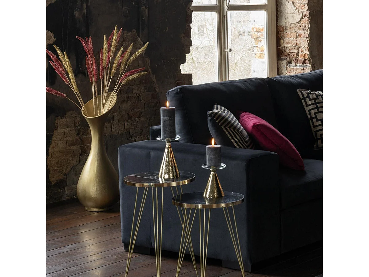 Vase Design en Aluminium "Olivia" 77cm Or