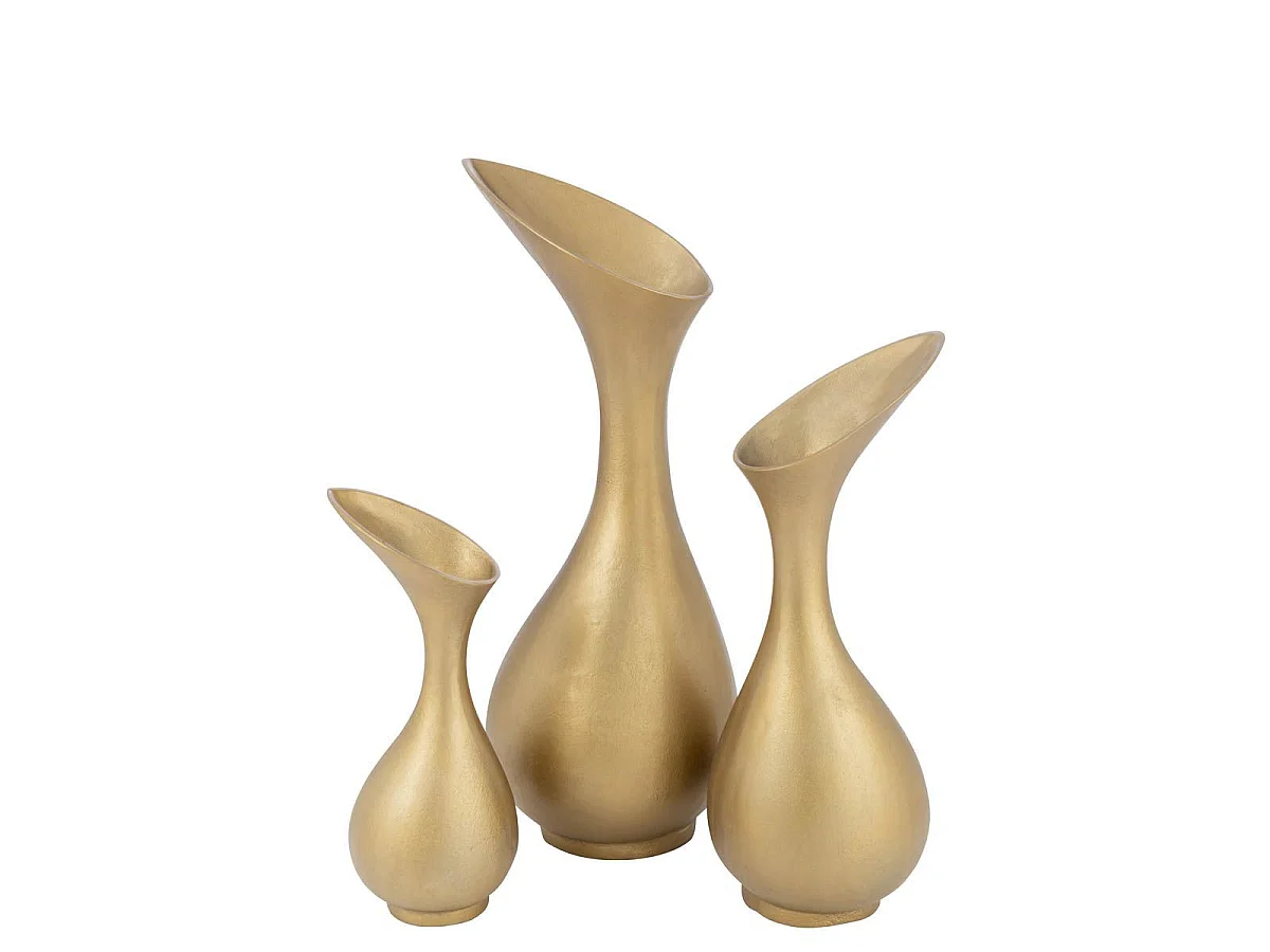 Vase Design en Aluminium "Olivia" 60cm Or