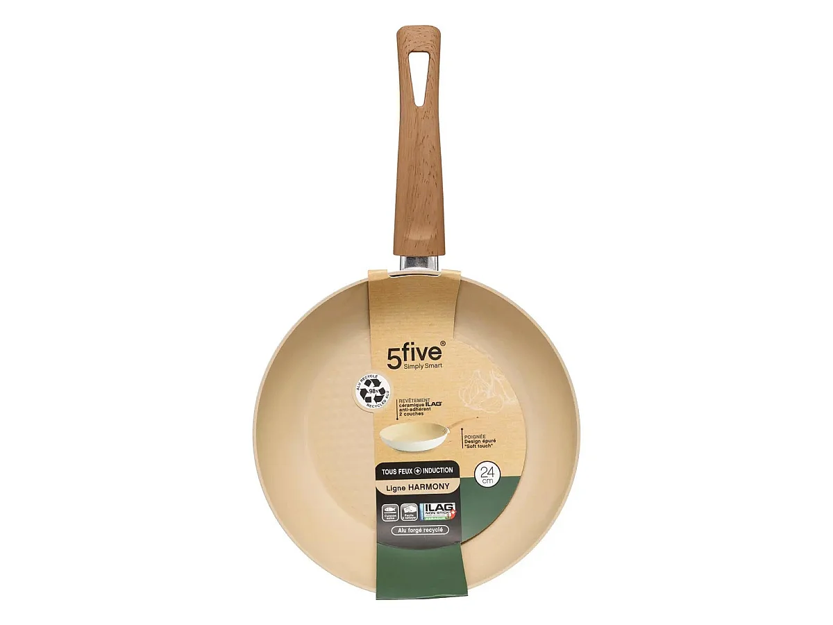Poêle en Aluminium Forgé "Harmony" 24cm Beige