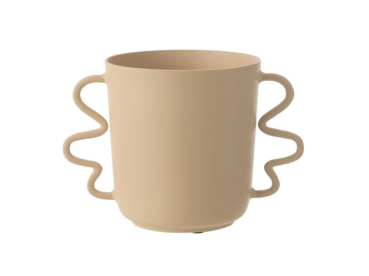 Vase Déco en Aluminium "Julien" 34cm Beige