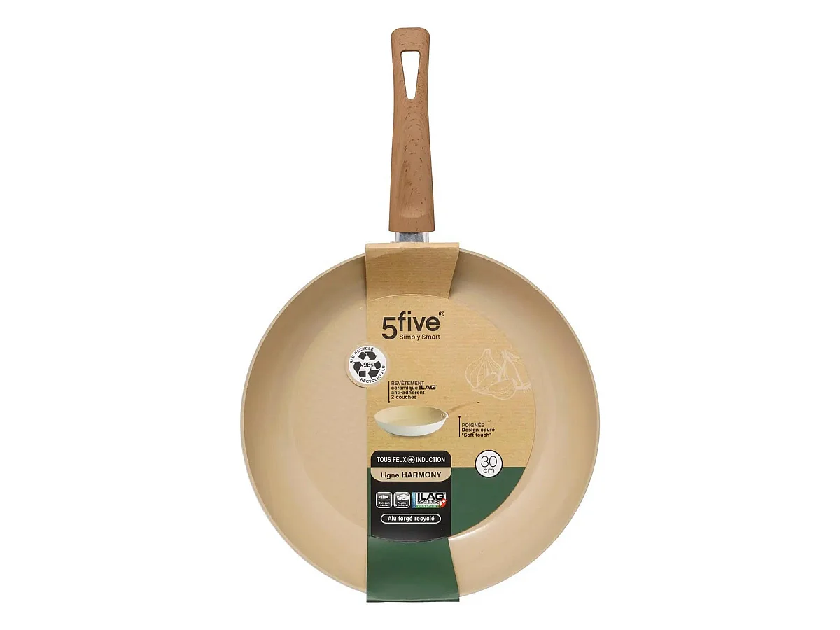 Poêle en Aluminium Forgé "Harmony" 30cm Beige