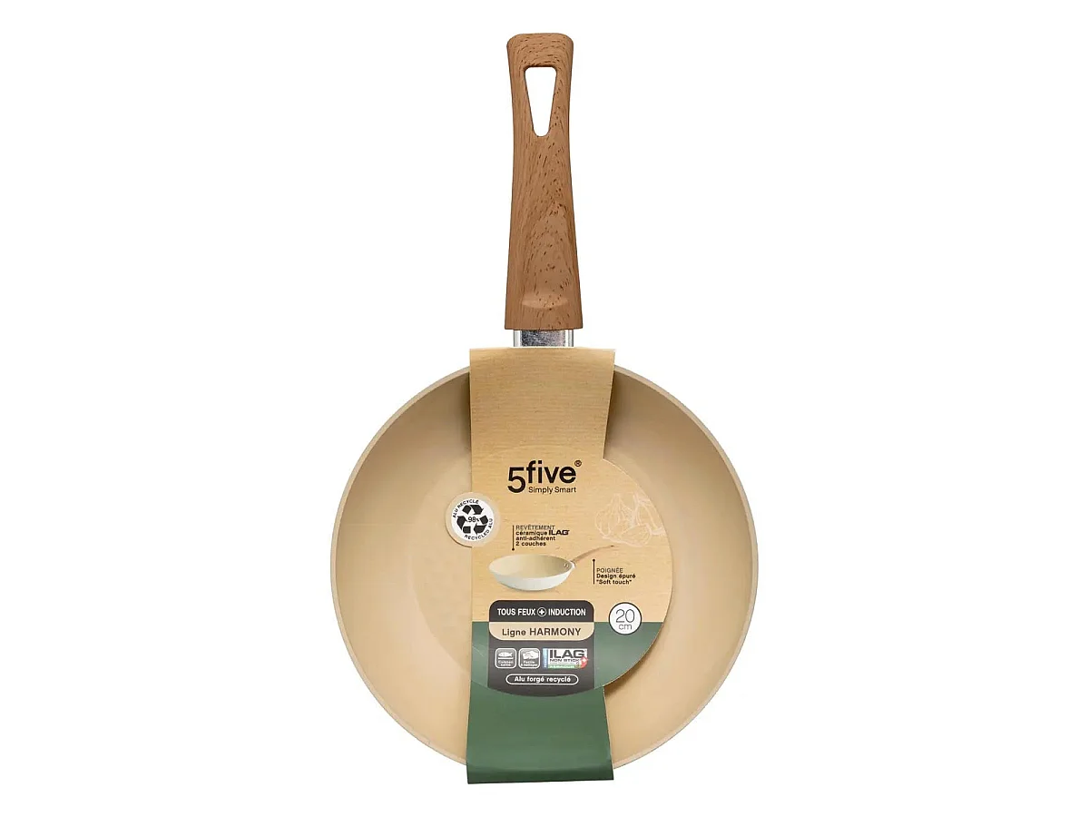 Poêle en Aluminium Forgé "Harmony" 20cm Beige