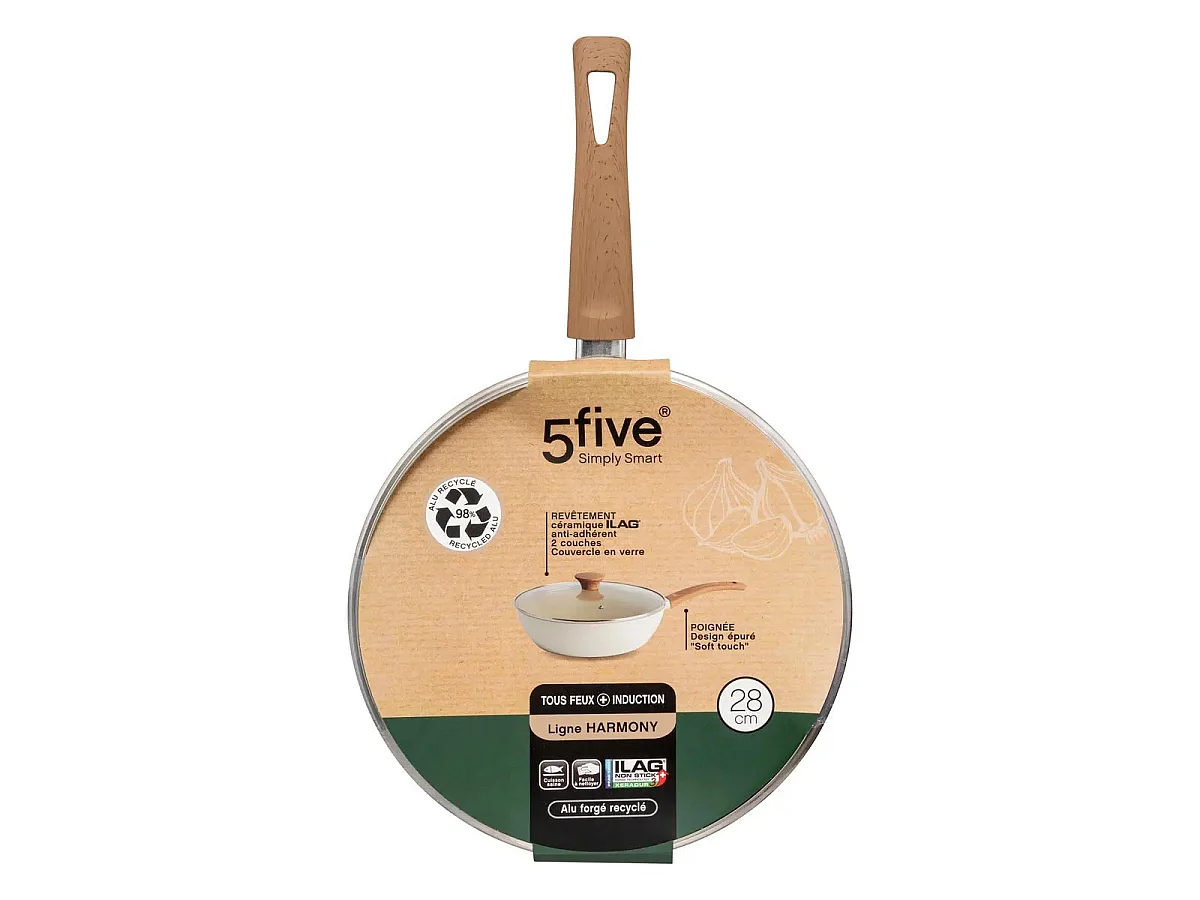 Sauteuse en Aluminium Forgé "Harmony" 28cm Beige
