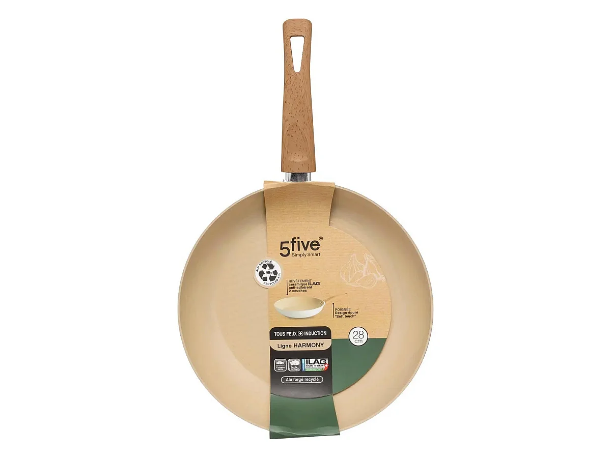 Poêle en Aluminium Forgé "Harmony" 28cm Beige