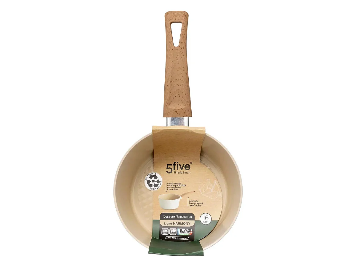 Casserole en Aluminium Forgé "Harmony" 16cm Beige