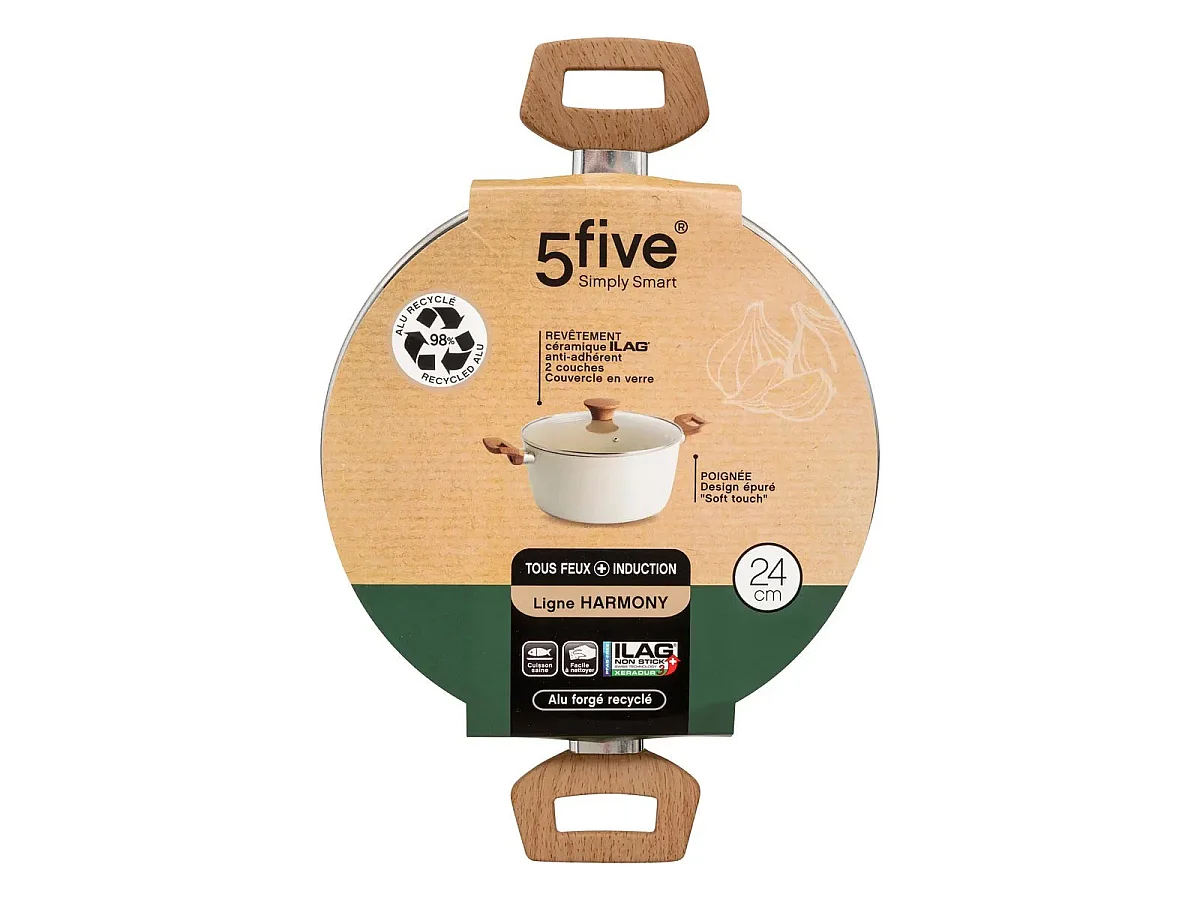 Faitout en Aluminium Forgé "Harmony" 24cm Beige