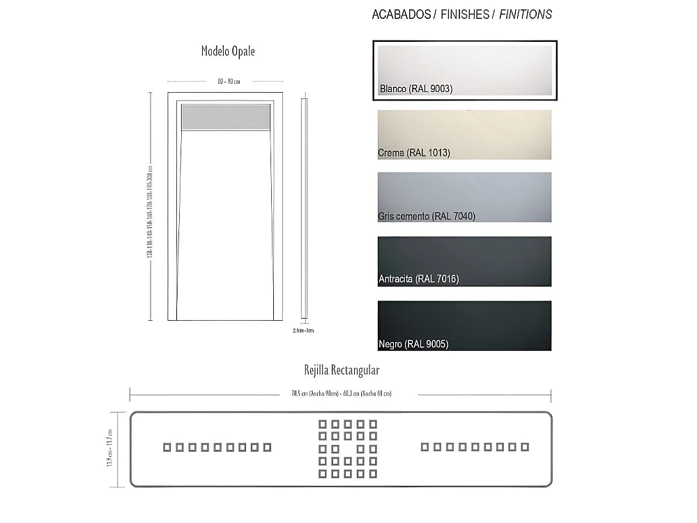 Receveur de douche 80x170 cm extra plat en résine minérale ORION noir