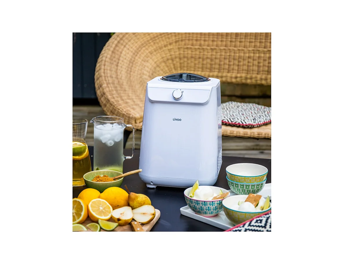 Livoo Turbine à glaces 1.2l 135w blanc/gris - DOP223