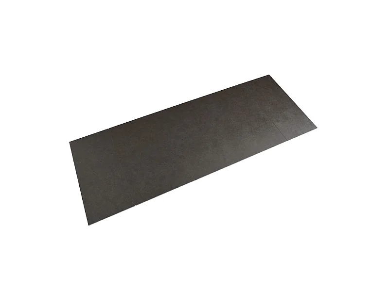Table extensible 180 à 260 cm céramique gris anthracite pied central X plaqué bois clair - UTAH 13
