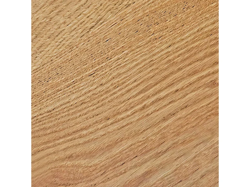Lit 140 x 190 cm bois de chêne massif et pieds en métal noir - OTTAWA